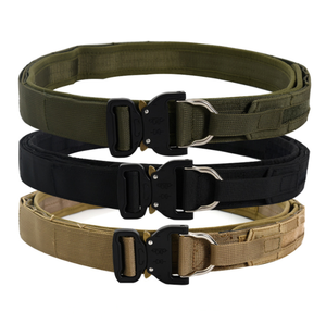 HBB0110 <span class=keywords><strong>Ceinture</strong></span> <span class=keywords><strong>de</strong></span> <span class=keywords><strong>combat</strong></span> tactique <span class=keywords><strong>de</strong></span> 1.75 pouces Boucle à dégagement rapide Molle Intérieur Extérieur pour la chasse Sports <span class=keywords><strong>de</strong></span> plein air Style <span class=keywords><strong>militaire</strong></span> pour hommes - Product Image 3