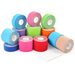 Cinta adhesiva acrílica elástica de algodón colorido deportes músculo Kinesiología - Product Image 4