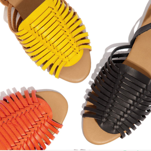 Zapatos de punta abierta romana para mujer, Sandalias planas de colores sólidos con punta estrecha, Boca de pescado - Product Image 3