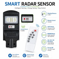 Lámpara Solar de Calle con Sensor de Radar ABS de 100W 9W, Venta al por Mayor de Fábrica, para Iluminación Exterior de Calles, Jardines, Portones y Patios