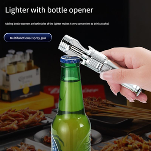 Torche <span class=keywords><strong>de</strong></span> soudage à flamme directe DEBANG, ouvre-<span class=keywords><strong>bouteille</strong></span>, briquet avec ouvre-<span class=keywords><strong>bouteille</strong></span> <span class=keywords><strong>de</strong></span> bière, briquet torche pour cigare, barbecue - Product Image 3