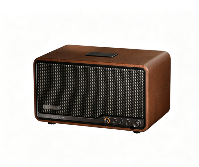 EDIFIER S300 Retro Speaker Hi-Res Dual Gold 5.5" Woofer Titanium Tweeter BT5.4 WiFi AirPlay USB AUX Desktop Speaker