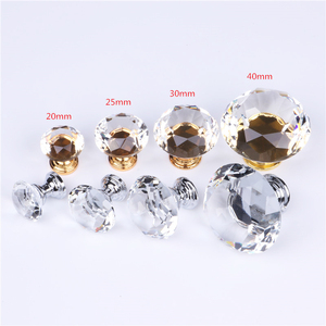 Zamak elmas şekilli lüks kristal cam kapı kolu ve tokmağı kapı çekmece çekin kolları orta yüzyıl tasarım mutfak yatak odası banyo otel için - Product Image 1