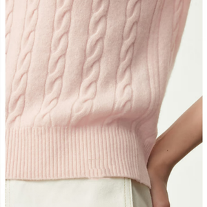 Top Estivo da <span class=keywords><strong>Donna</strong></span> a Maniche Corte in Lana/Cashmere con Scollo a V Lavorato a Maglia Personalizzabile - Product Image 6