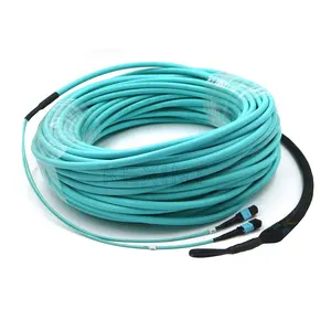 KEXINT FTTH MPO To MPO 12 24 Cores OM3 Fiber Optic Patch Cord Cable With Pulling Eye