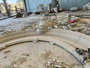 Support en granit personnalisé sculpté à la main avec motif bête et nuage pour la décoration de temple, de <span class=keywords><strong>jardin</strong></span> et de villa - Product Image 4