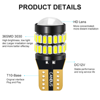 Ampoules T10 12V 24V pour voiture camion W5W 36SMD 3014 3030 LED sans erreur T10 T15 Ampoule LED à coin latéral Canbus Feu de frein Lumière intérieure