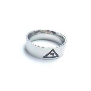 Anillo Masónico Personalizado de 8 mm para Hombre, Anillo de Sello Masónico de Acero Inoxidable con Número 14 del Rito Escocés, Triángulo Hebreo Grabado - Product Image 6