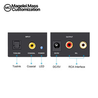 Convertisseur audio numérique-analogique DAC, convertisseur numérique optique vers analogique L/R RCA, adaptateur Toslink optique vers prise jack 3,5 mm