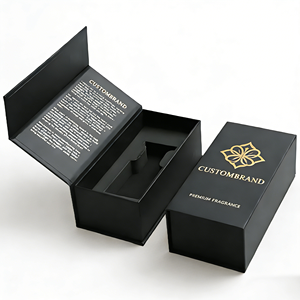 Custom Perfume Packaging <b>Box</b> Featuring <b>Book</b> Style Magnetic Closure with Embossed Logo,Perfect for Luxury Gift Sets - Product Image 1