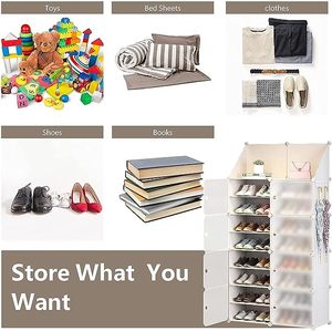 <span class=keywords><strong>Armoire</strong></span> à chaussures <span class=keywords><strong>couloir</strong></span> organisateur de chaussures modulaire <span class=keywords><strong>pour</strong></span> garde-robe en plastique peu encombrant avec étagère à chaussures - Product Image 3