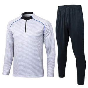 透气圆领热转印拉链足球球衣高品质长袖足球运动服套装冬季新款 - Product Image 4