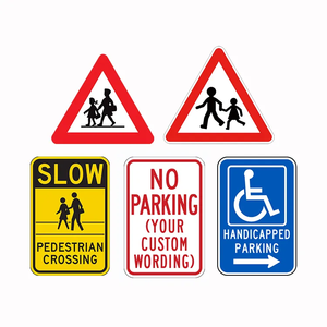 Señal de tráfico de carretera portátil personalizada, Material reflectante de carretera de Metal de aluminio, señal de advertencia de seguridad reflectante comercial - Product Image 5