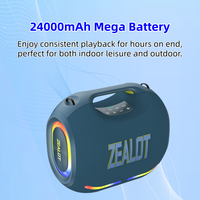 ZEALOT ZE01 120W Speaker LED RGB Tahan Air untuk Luar Ruangan Bertenaga Baterai dengan Input AUX