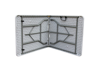 Table pliante rectangulaire en plastique HDPE de 6 pieds pour banquets et fêtes, vente en gros directe usine