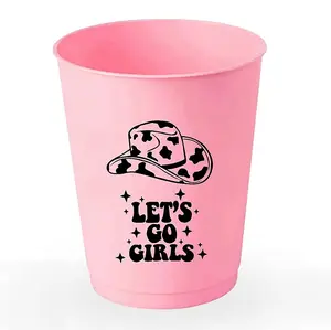 Lets Go Girls Bachelorette Party Cups, Last Rodeo Western Cowgirl Bachelorette Bridal Shower Party Decorations