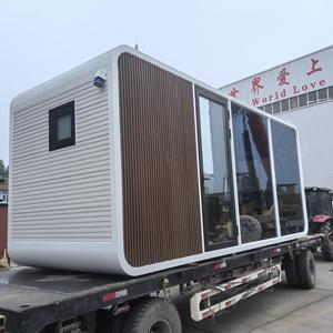 Casa Prefabricada Económica de Paneles Sándwich de Acero, Mini Casa Moderna Tipo Apple de 20 Pies/40 Pies, Impermeable, Resistente al Viento, Oficina Portátil, Supermercado, Salón - Product Image 2