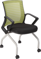 Kabel Chaise de table d'étude pour adulte avec dos en maille gris et cadre en métal Chaise de bureau pour formation