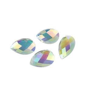 Lustre en <span class=keywords><strong>amande</strong></span> à facettes de 38mm, prisme en forme de goutte d'eau, perles de rideau pour décoration d'hôtel, pièces de lampe - Product Image 4