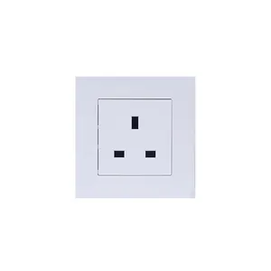 High quality British standard double switch double socket socket 250V 13A smart wall sockets