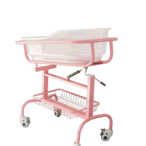 A23 Cama de bebé de hospital usada Freno de gas de metal Marco de acero Ropa de cama para niños ajustable - Product Image 5
