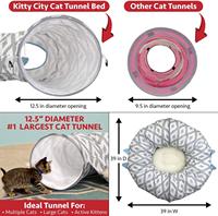 ZYZPET Chat Donut Tunnel Pliable Chat Tunnel Pliable Interactif Pet Jouet Chat Tunnel Lit