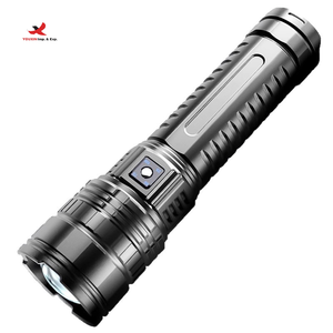 ไฟฉายสปอตไลท์แบบซูมได้ อลูมิเนียม ชาร์จไฟได้ แสงเลเซอร์สีขาว ระยะไกล ไฟ LED คู่ RTS สั่งซื้อแบบคละจำนวนมาก - Product Image 1