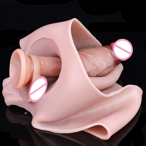 Women's Masturbators Sex Toy <b>Dildo</b> Pants With Hole Silicone Strap on <b>Dildo</b> for Men - Product Image 4