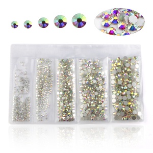 <span class=keywords><strong>Strass</strong></span> AB en cristal coloré pour <span class=keywords><strong>Nail</strong></span> <span class=keywords><strong>Art</strong></span>, dos plat à paillettes Super paillettes, pièces - Product Image 4