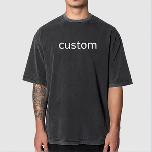 เสื้อยืดสำหรับผู้ชายเสื้อยืดคอกลมเปิดไหล่โอเวอร์ไซส์สำหรับผู้ชาย - Product Image 1