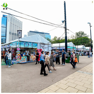 Carpa de Exhibición Rectangular de Aluminio para Exteriores, Tela Oxford Impermeable, Tipo de Refuerzo Recto, Carpas para Ferias Comerciales para Todas las Estaciones - Product Image 1