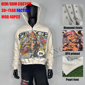 Мужская уличная толстовка на молнии с принтом - Product Image 2