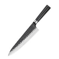 8 "forger Texture Couteau de Chef Japonais Couteaux de Cuisine Damas 4Cr13 Lame Couteau