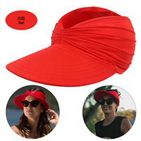 Casquette de soleil en polyester à rayures, large bord, pour femme, extérieur, printemps, peluche, ajustable, visière ouverte, creuse
