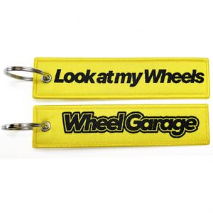 Cheap <b>Custom</b> Logo Woven Embroidered Jet Tas Embroidery Patch Keychain Keyring <b>Key</b> Tag - Product Image 2