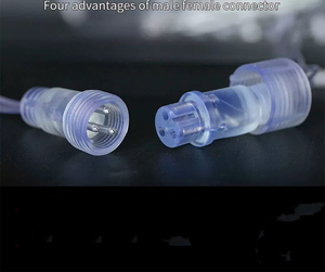 Nguồn nhà sản xuất ấm trắng connectable không thấm nước 220V 8 chức năng điều khiển ngoài trời LED Curtain <span class=keywords><strong>String</strong></span> Lights - Product Image 5
