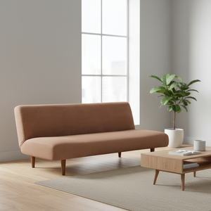 Nhà máy Nisco bán buôn trực tiếp ghế sofa giường <span class=keywords><strong>futon</strong></span> hiện đại, kiểu dáng thời trang, thoải mái, có thể kéo dài, không tay vịn, hình vuông, chất liệu vải mềm mại - Product Image 1