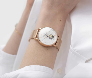 36MM Women Automatic Open Heart-Peacock <b>Watch</b> ,Skeleton Mechanical <b>Watch</b> Powered by Miyota 9029 Movement - Product Image 6