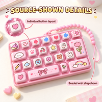 Mini-clavier anti-stress 26 touches en gros, jouet mignon à presser avec bracelet perlé et styles multicolores
