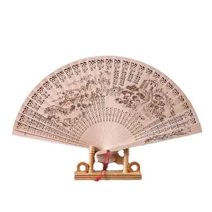 O-F002 Wedding Holiday Gifts Wooden Hand Fans Chinese Culture Bamboo Hand Fan High Quality Hand Held Fan