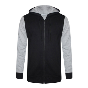 Veste de survêtement à capuche personnalisée pour homme, fermeture éclair intégrale, color block, vêtements de sport décontractés, automne-hiver, respirante, en polyester - Product Image 1