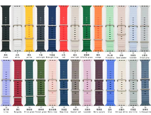 Bracelet en silicone souple Ocean pour Apple Watch Series 8 Ultra 49 mm, 38/40/42/44/41/45/46 mm, bracelet pour Iwatch 4 <span class=keywords><strong>5</strong></span> 6 7 10 11, bracelet sport - Product Image 2