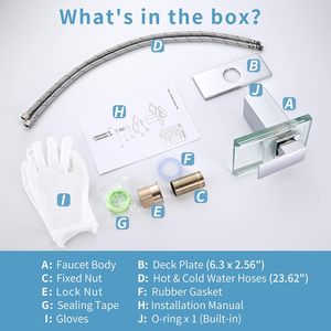 Robinet de lavabo de salle de bain moderne à cascade avec noyau en céramique sans contact, lumières LED sensibles à la température, montage sur comptoir - Product Image 6