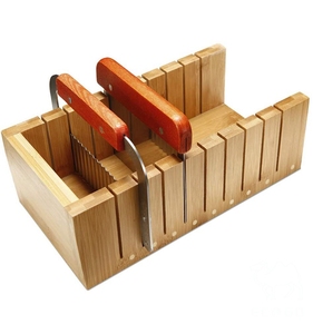 <b>Wooden</b> Bamboo Soap <b>Cutting</b> Tool, Loaf Cutter Mold Soap Molds with Soap Cutter Set - Product Image 1