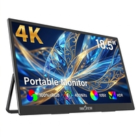 Moniteur portable InnoView 18,5 pouces 4K UHD, profondeur de couleur 10 bits, protection des yeux, 60 Hz, 400 nits, écran IPS, USB C pour Mac et téléphone