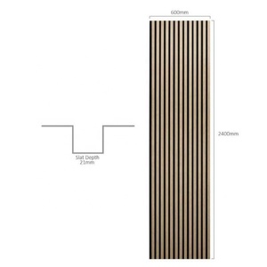 Panneaux acoustiques modernes en MDF à lattes ignifuges pour usage commercial et domestique, étanches et insonorisants, conception d'absorption acoustique - Product Image 6