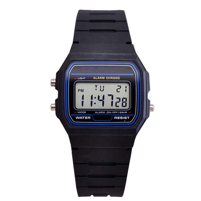 Multifunctional Digital Wristwatches Men's Sports Watches Silicone Band Waterproof Digital Watch for Men