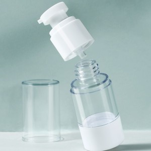 Usine <span class=keywords><strong>pas</strong></span> <span class=keywords><strong>cher</strong></span> prix 30-50ml ABS pour clair pompe sans air crème bouteille 100ml blanc plaqué PS cosmétique <span class=keywords><strong>seringue</strong></span> pour shampooing Lotion fo - Product Image 4