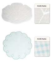 Sets de table carrés brodés sur mesure, couleur personnalisée, sous-verres décoratifs de mariage et serviettes isolantes, sets de table personnalisés