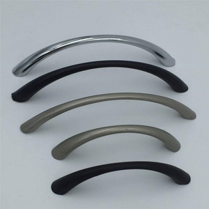 Modern Bronze Cabinet Door <b>Drawer</b> Handle Crescent Furniture Hardware for Wardrobe Kitchen 211 Bright Sand <b>Silver</b> Sand Black - Product Image 4